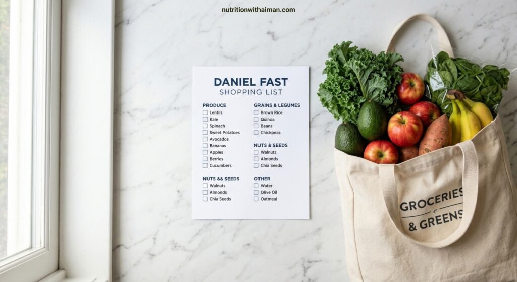 Daniel Fast Grocery Shopping List.