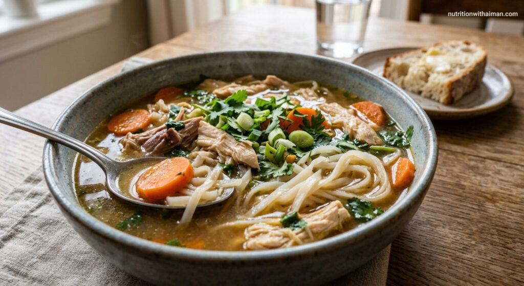 Low FODMAP Chicken Noodle Soup (Easy & Gut-Friendly)