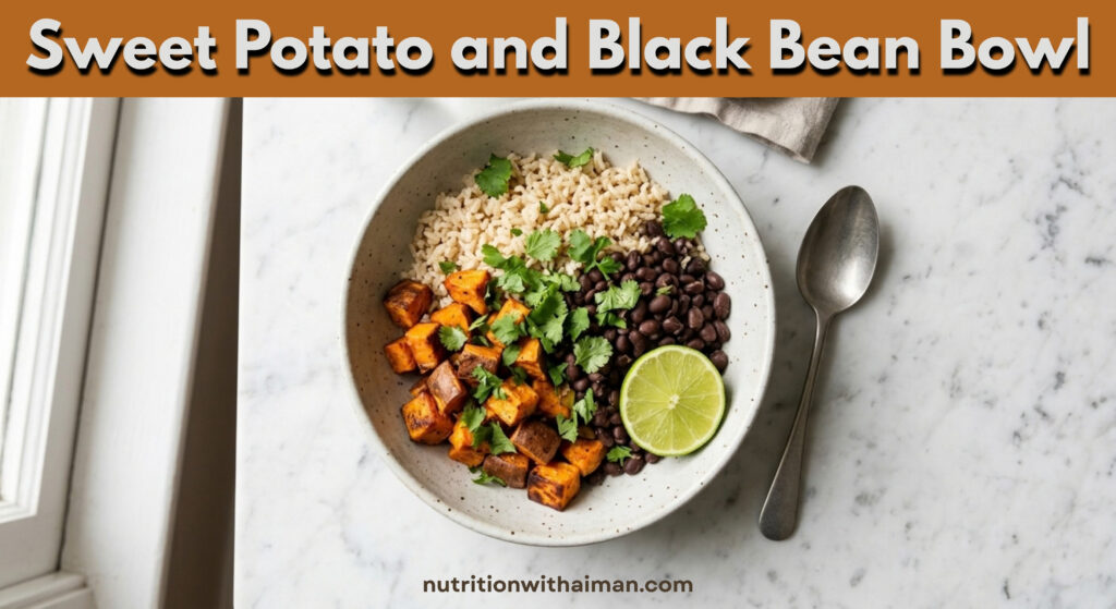 Daniel Fast Sweet Potato and Black Bean Bowl