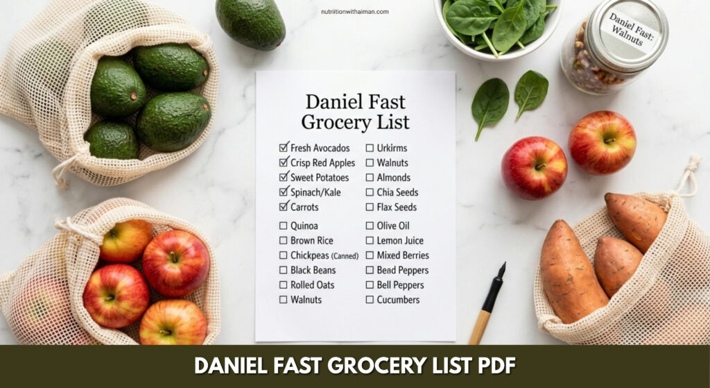 Daniel Fast Grocery List PDF