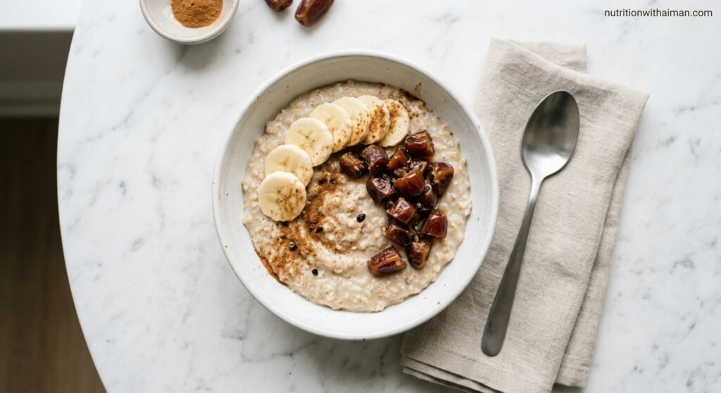 Daniel Fast Oatmeal with Dates and Banana